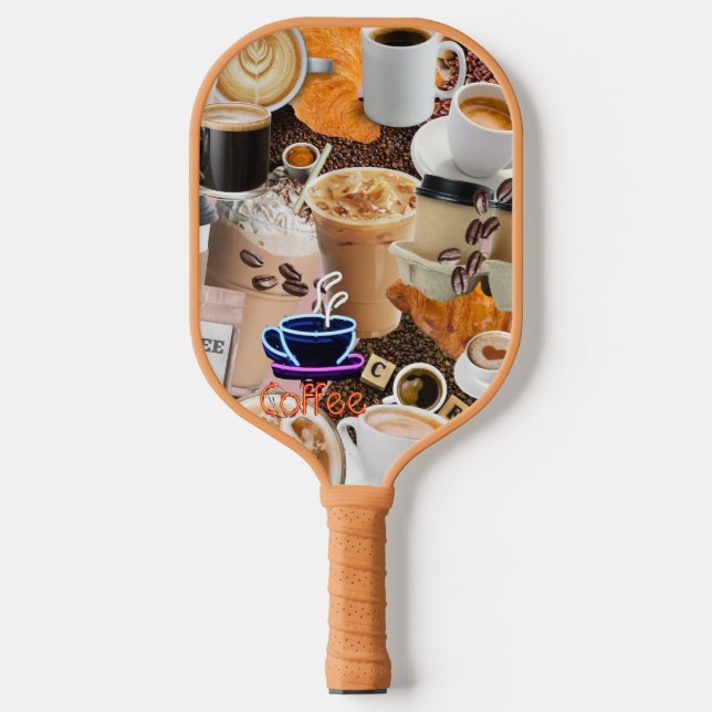 Coffee Collage Pickleball Paddle (Front)