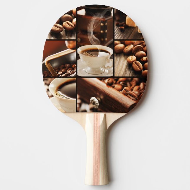 Coffee Collage Ping Pong Paddle (Front)