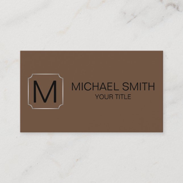 Coffee colour background business card (Front)