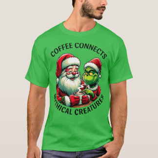 Coffee connects mythical creatures T-Shirt
