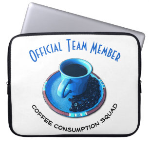 Coffee Consumption Squad   Team Member Laptop Sleeve