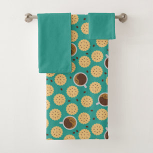 Coffee & Cookies Bath Towel Set