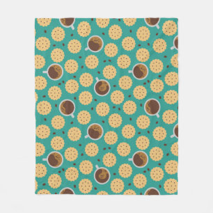 Coffee & Cookies Fleece Blanket