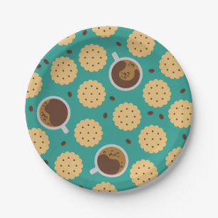 Coffee & Cookies Paper Plate