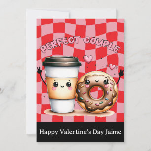 Coffee Couple Funny Valentines Day Postcard