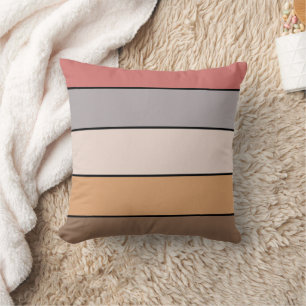 Coffee Cream Grey Dusty Rose On Watercolor Paper  Cushion