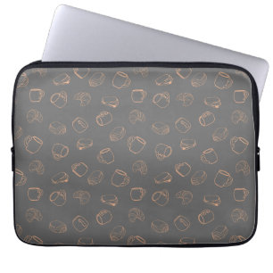 Coffee Croissants Laptop Sleeve
