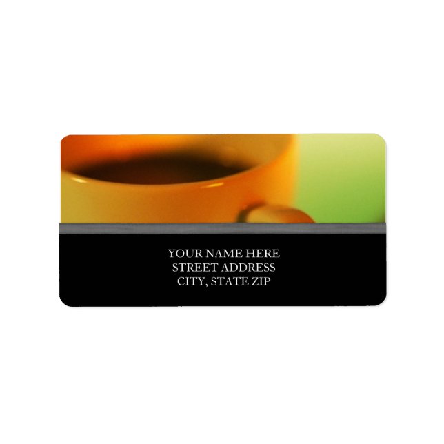 Coffee Cup Address Labels (Front)