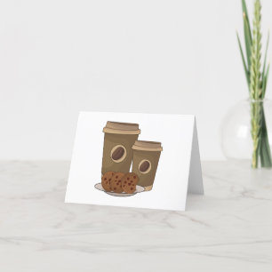 Coffee cup and cookies   thank you card