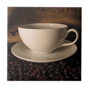 Coffee Cup Art Ceramic Tile
