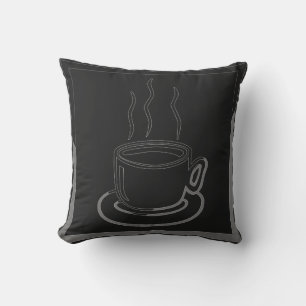 Coffee Cup Art Design Pillow