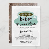 Coffee Cup Baby Its Cold Drive-by Baby Shower