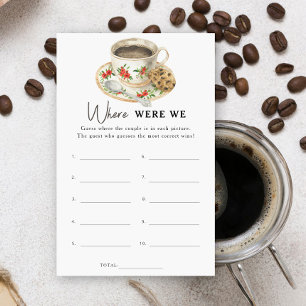 Coffee cup bridal shower Where were we game