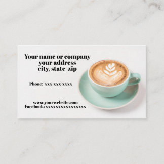 Coffee cup business card