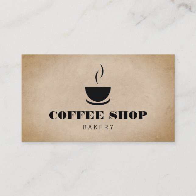 Coffee Cup Business Card (Front)