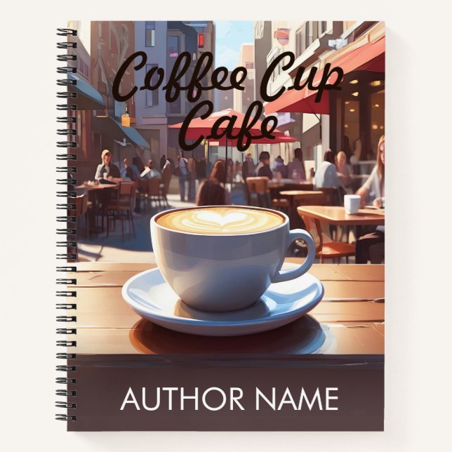 Coffee Cup Cafe Book Cover Inspiration Notebook (Front)