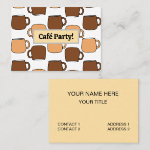 Coffee Cup Café Shop Business Card