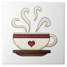 Coffee Cup Ceramic Cute Kitchen Tile