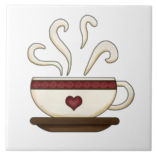 Coffee Cup Ceramic Cute Kitchen Tile