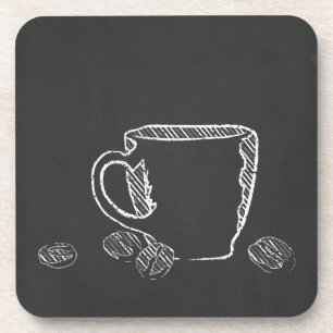 COFFEE CUP CHALK COASTER