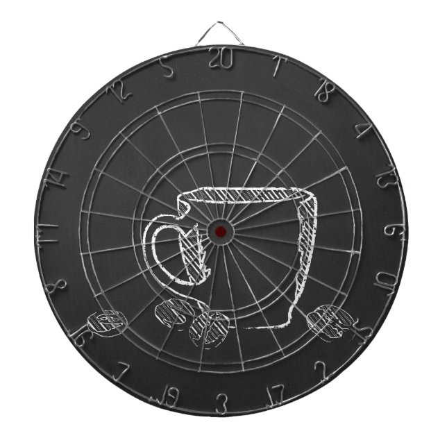 COFFEE CUP CHALK DARTBOARD (Front)
