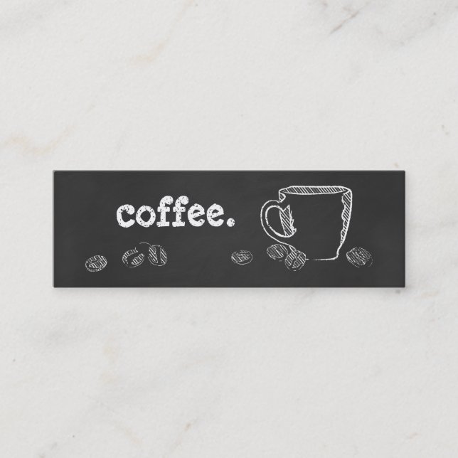 COFFEE CUP CHALK MINI BUSINESS CARD (Front)
