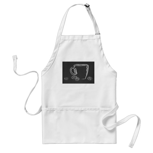 COFFEE CUP CHALK STANDARD APRON (Front)