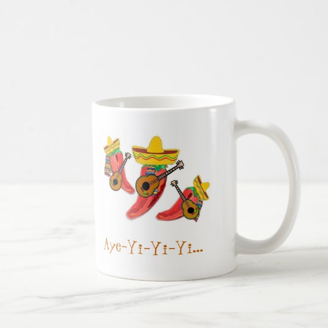 Coffee Cup, Chilli Peppers , Mariachi Band Coffee Mug (Right)