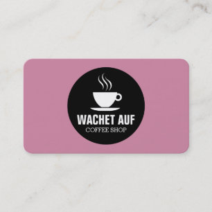 Coffee Cup Circle - Cashmere Rose Business Card