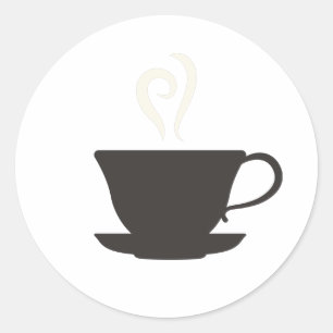 Coffee Cup Classic Round Sticker