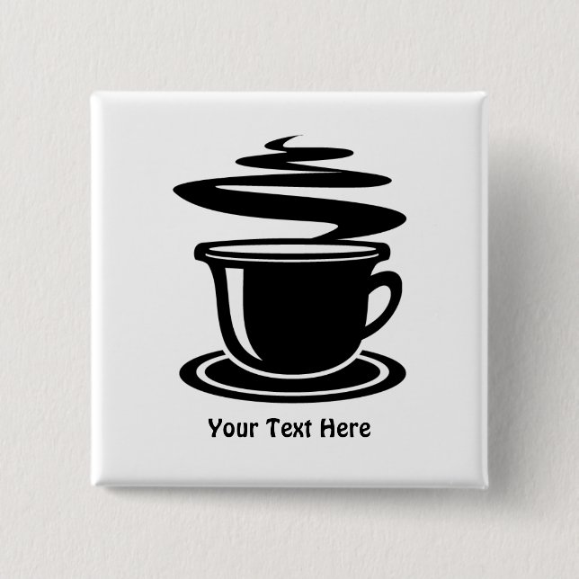 Coffee Cup (customisable) 15 Cm Square Badge (Front)
