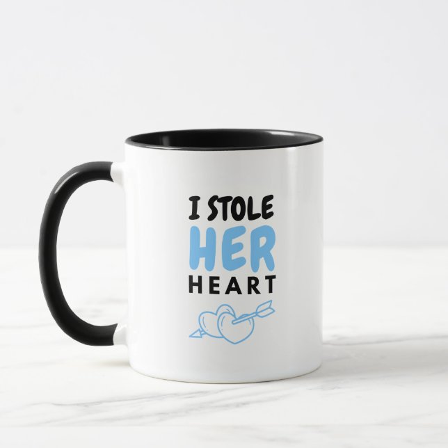 Coffee Cup Cute Blue Letter Design (Left)
