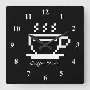 Coffee cup decoration wall clock