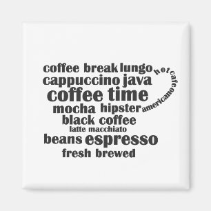 Coffee cup design magnet