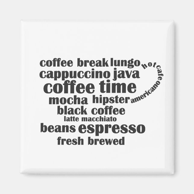 Coffee cup design magnet (Front)