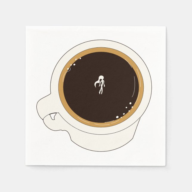 Coffee Cup Diver Napkin (Front)