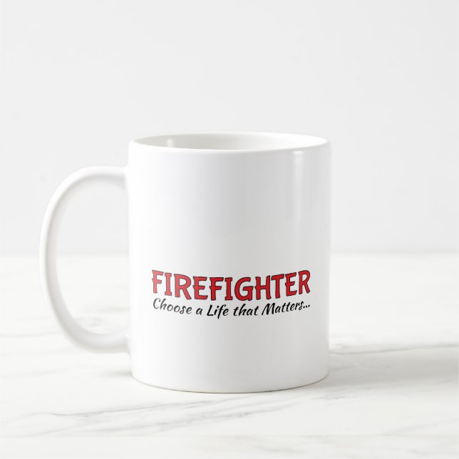 Coffee Cup: Firefighter Coffee Mug (Left)