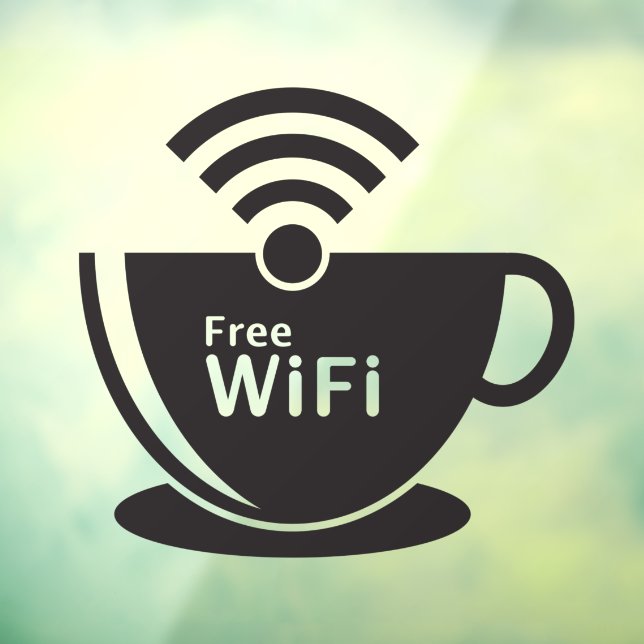 Coffee Cup Free Wi-Fi Coffee Doughnut Shop  (Sheet 3)