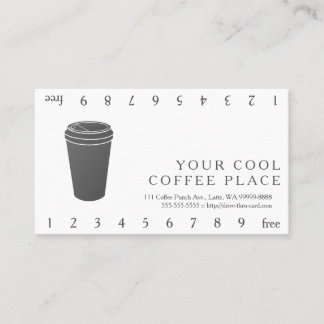 Coffee Cup Grey (Paper To-Go) Loyalty Card