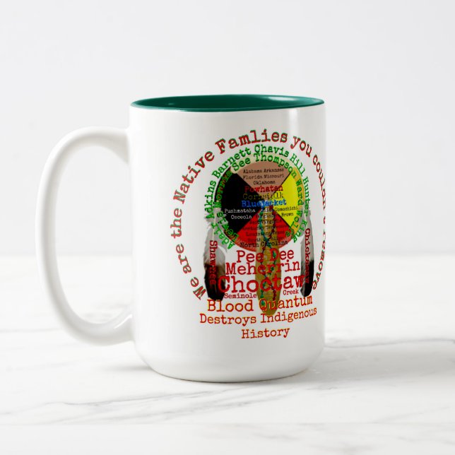 Coffee Cup Indigenous family Totem  (Left)