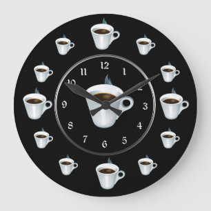 Coffee Cup Large Clock