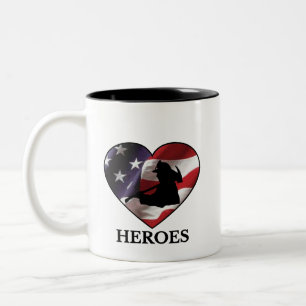 Coffee Cup: "Love Fireman" Two-Tone Coffee Mug