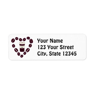 Coffee Cup Love Return Address Label