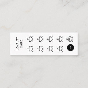 Coffee Cup Loyalty Card, simple budget