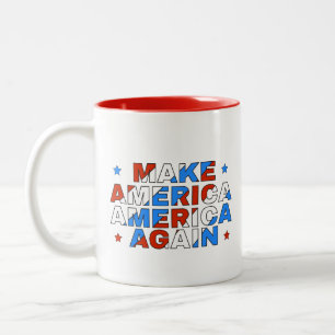 Coffee Cup: Make America America Again Two-Tone Coffee Mug