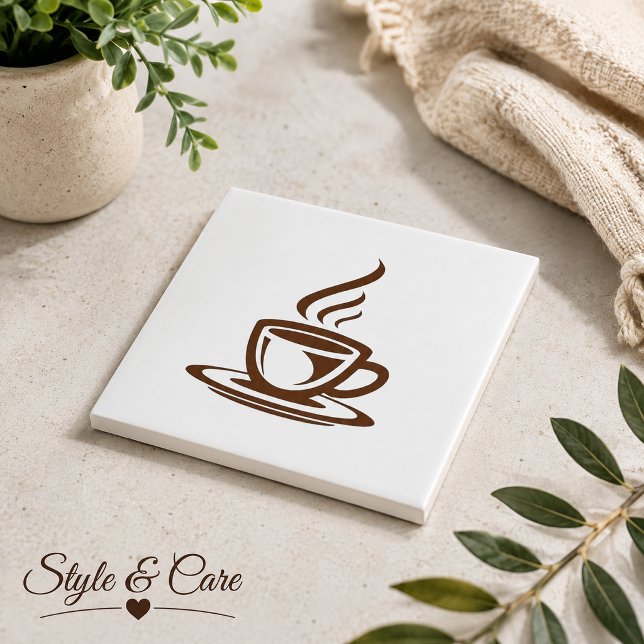 Coffee Cup Mark Design Tile for Kitchen or Wall (Coffee Cup Mark Design Tile for Kitchen or Wall)