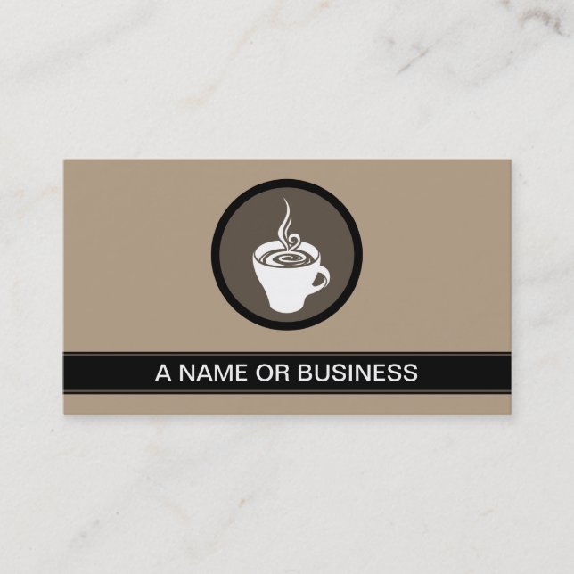 coffee cup mocha bubble business card (Front)