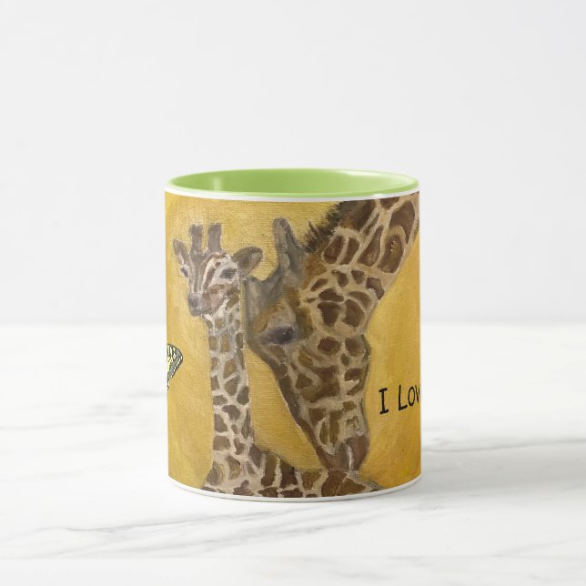 Coffee Cup Mother and Child Giraffes (Center)
