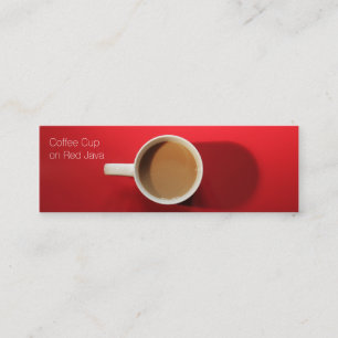 Coffee Cup on Red Background Mini Loyalty Card