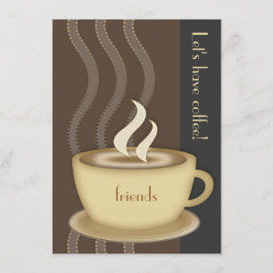 Coffee Cup Personalised Medium Invitation